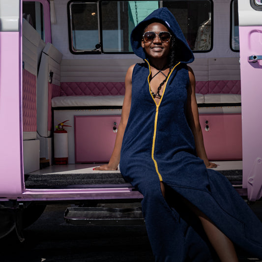 Be.loved swim robe in Black, Red, Navy, Denim or Stone