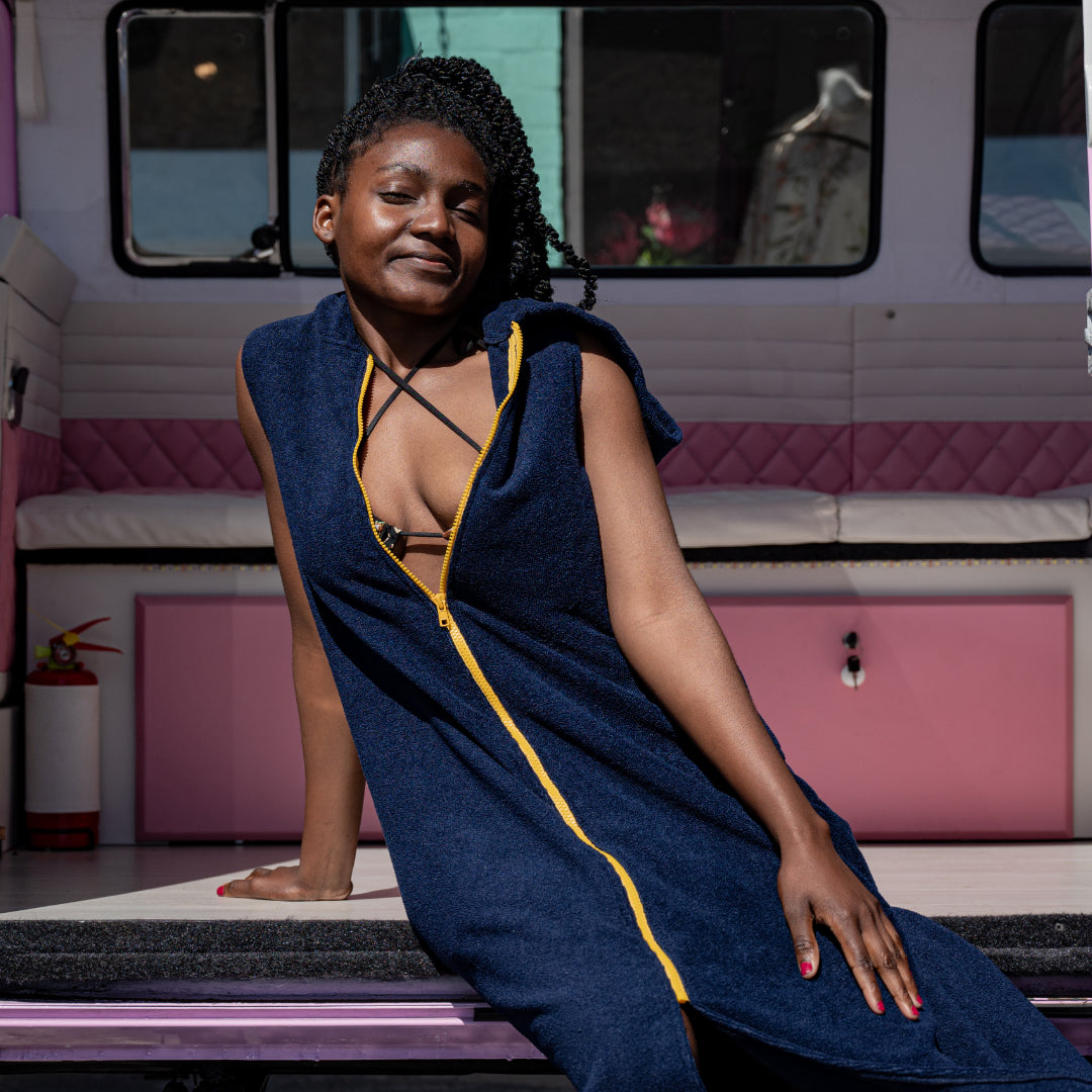 Be.loved swim robe in Black, Red, Navy, Denim or Stone