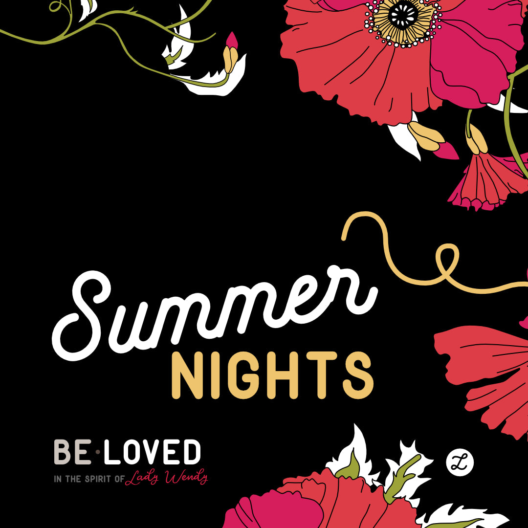 Wendy's signature Be.loved swim robe in Summer Nights floral